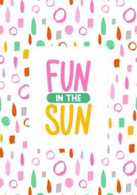 Vektör yaz afiş. Karikatür tarzı