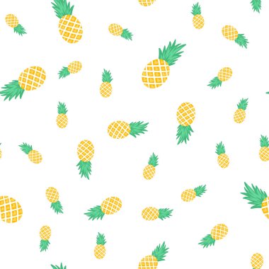 Ananas ile vektör Seamless Modeli.