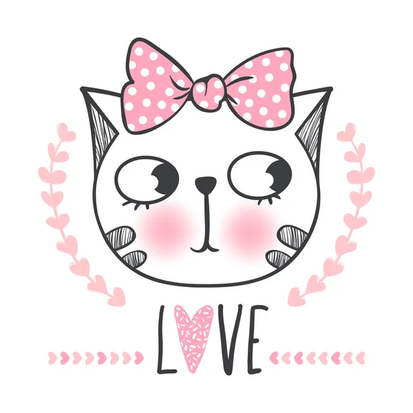 Love Cats, Cat, Kitten, Cute Cat Sketch Vector Illustration Stock Vector -  Illustration of inscription, icon: 82286210