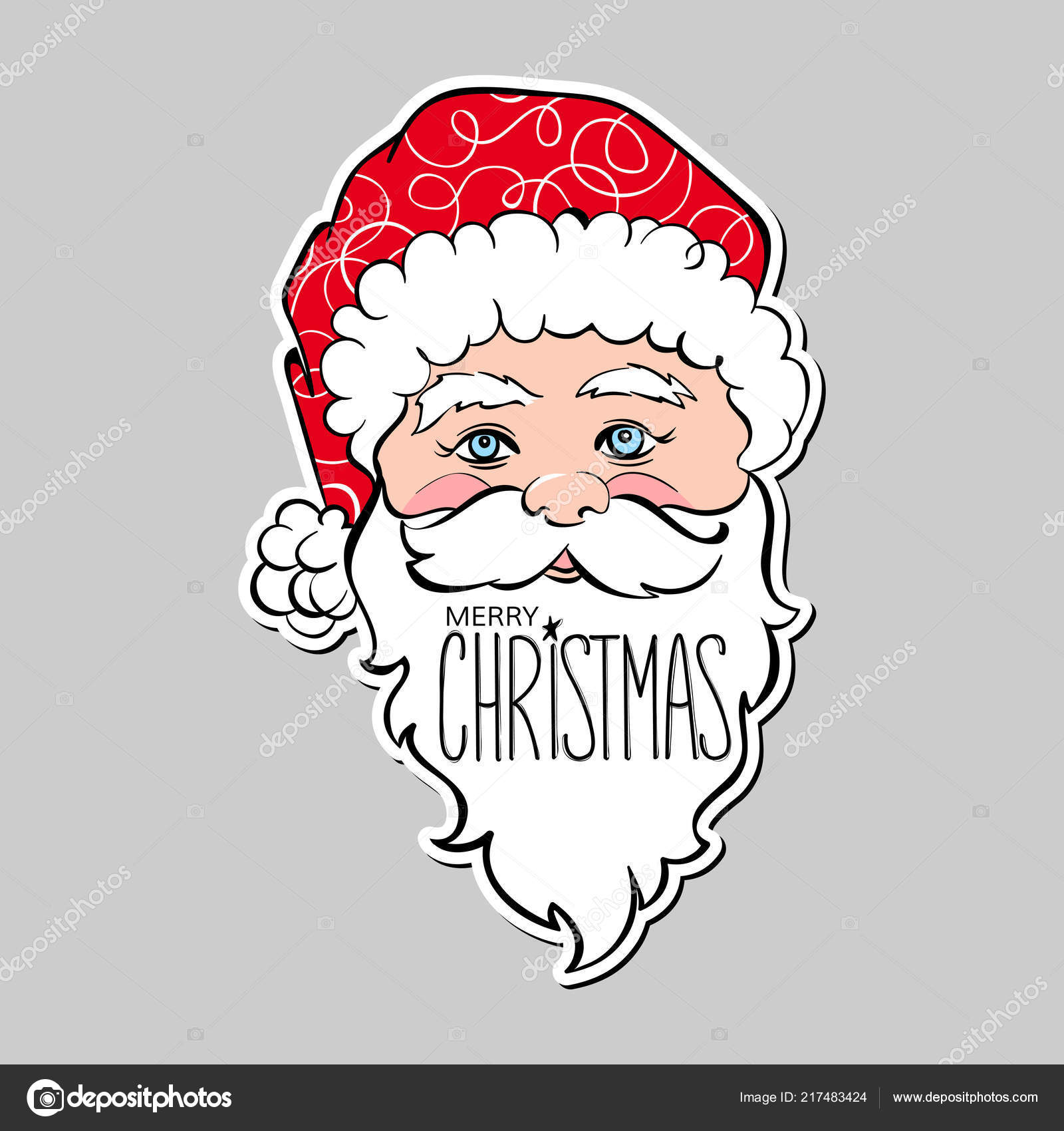 Ilustração Do Natal Do Vetor Com O Papai Noel Do Natal No Estilo