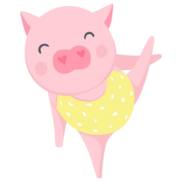 Ілюстрація свиней ізольована на білому. Символ нового року — стоковий вектор