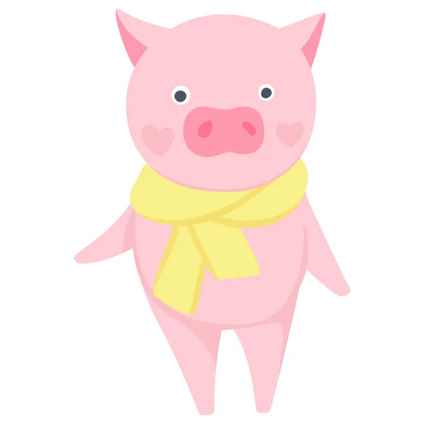 Ілюстрація свиней ізольована на білому. Символ нового року — стоковий вектор