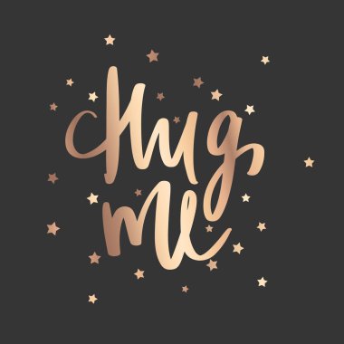 Vektör elle çizilmiş yazı ifade. Modern altın fırça hat