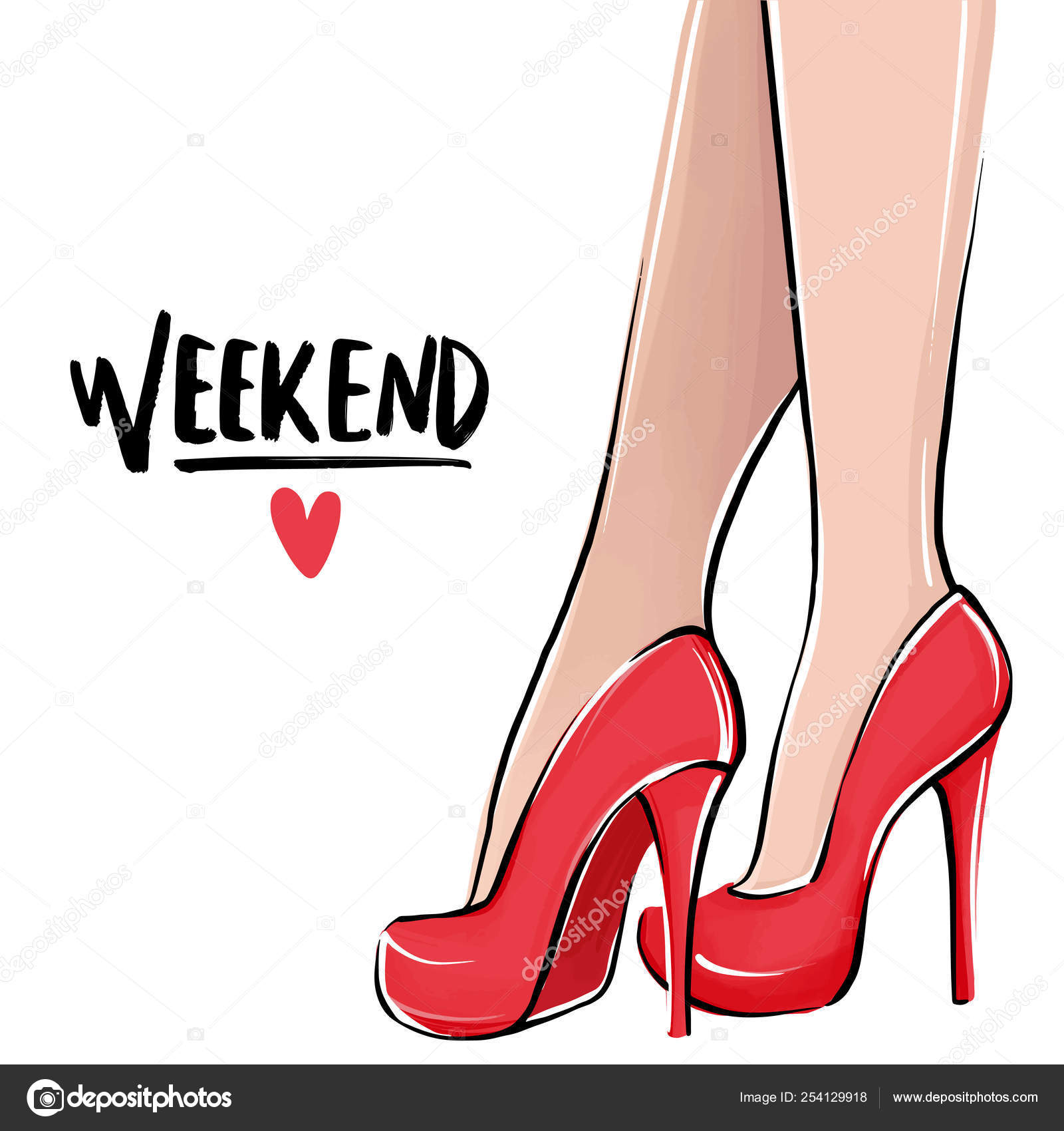 stylish girl with high heels