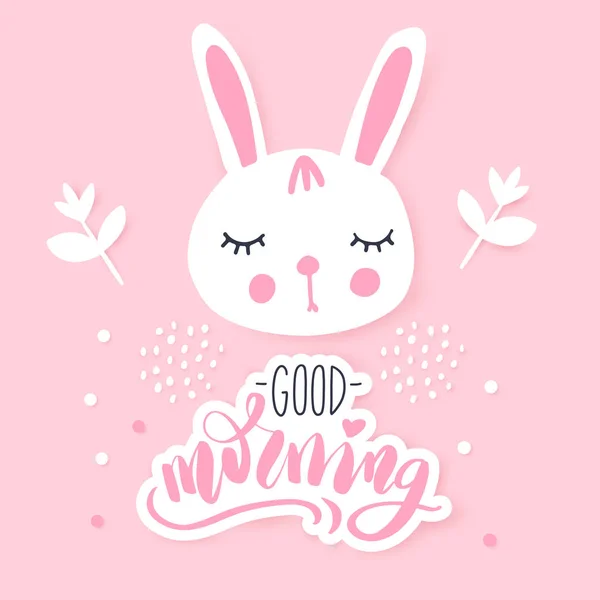 Cute bunny. Funny illustration. Lovely rabbit. Cartoon animal. — Stock Vector