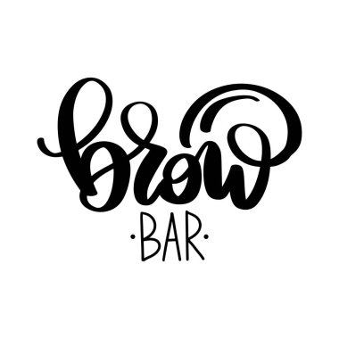 Kaş bar logosu. Vector Kaş Kaligrafi güzellik salonu, kaş çizgileri