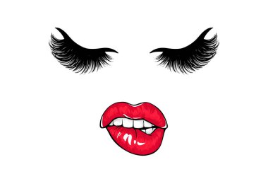Red Lip Biting Free Vector Eps Cdr Ai Svg Vector Illustration Graphic Art red lip biting free vector eps cdr ai