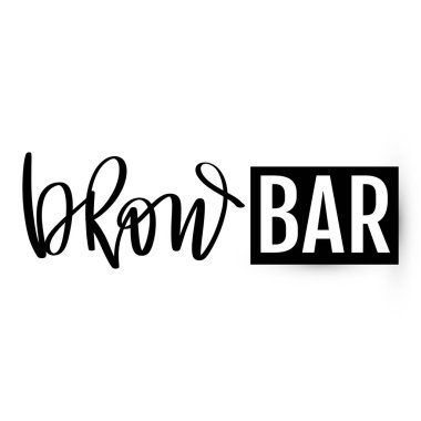 Kaş bar logosu. Vector Kaş Kaligrafi güzellik salonu, kaş çizgileri