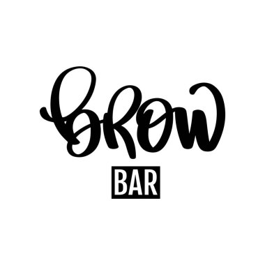 Kaş bar logosu. Vector Kaş Kaligrafi güzellik salonu, kaş çizgileri