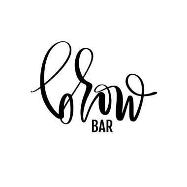 Kaş bar logosu. Vector Kaş Kaligrafi güzellik salonu, kaş çizgileri