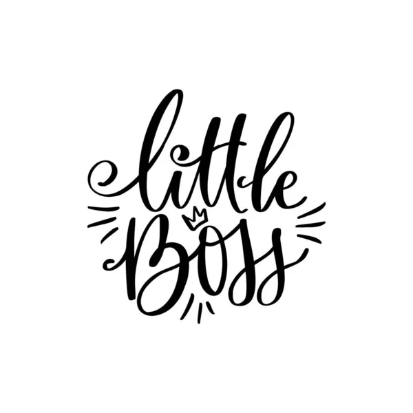 Little Boss Vektor Goldener Hand Schriftzug Zitat Mit Konigin Krone Funkelndes Design Typografie Kinderzimmer Stock Photo 378767016