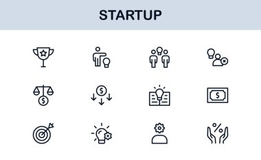 Modern Vektör Biçiminde Başlangıç Simgesi Ayarları İş Kuruluşu, Yenilik ve Büyüme Kavramları