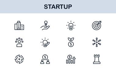 Modern Vektör Biçiminde Başlangıç Simgesi Ayarları İş Kuruluşu, Yenilik ve Büyüme Kavramları