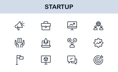 Modern Vektör Biçiminde Başlangıç Simgesi Ayarları İş Kuruluşu, Yenilik ve Büyüme Kavramları