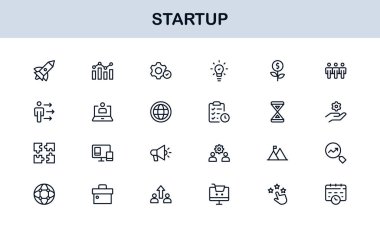 Modern Vektör Biçiminde Başlangıç Simgesi Ayarları İş Kuruluşu, Yenilik ve Büyüme Kavramları