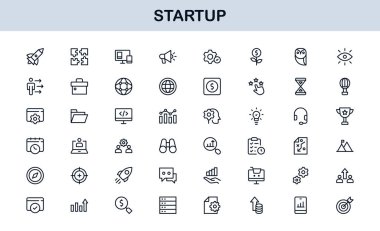 Modern Vektör Biçiminde Başlangıç Simgesi Ayarları İş Kuruluşu, Yenilik ve Büyüme Kavramları