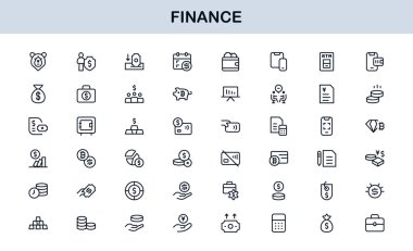 Finans Hattı Simgesi Temizleme, Yatırım, Para Birimi, Sigorta, Bankacılık ve Ekonomik İşlemler için Asgari Taslak Simgeleri