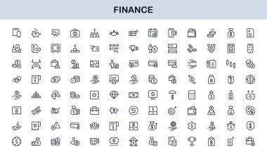 Finans Hattı Simgesi Temizleme, Yatırım, Para Birimi, Sigorta, Bankacılık ve Ekonomik İşlemler için Asgari Taslak Simgeleri