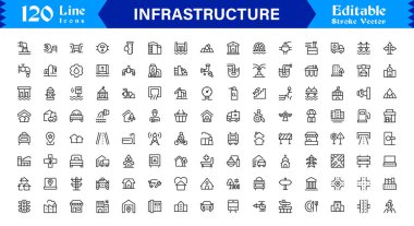 Altyapı Profesyonel Modern Satır Simgesi Asgari Vektör Tasarım Elementleri Temiz Görsel Temsil ve Premium Kullanılabilirliği