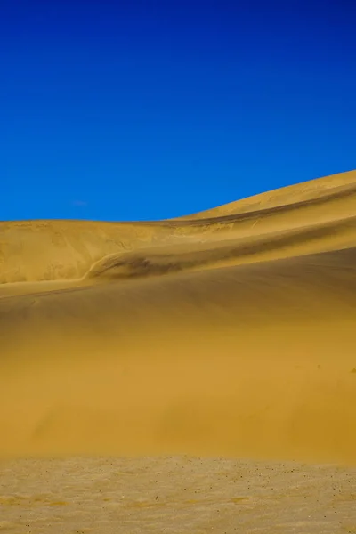 自然之美 纳米布沙漠沙漠景观的简单形象在沙丘美丽的金色沙滩上的形状和图案 最高的纳米比亚附近的沃尔维斯湾湾和斯瓦科普蒙德 — 图库照片