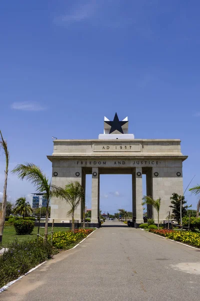 Accra Ghana Avril 2018 Monument Porte Étoile Noire Fait Partie — Photo