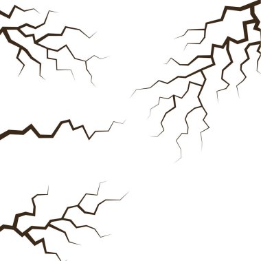 Yerdeki çatlaklar, deprem yüzünden dünya yüzeyindeki çatlaklar. EPS 10