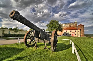 Polonya 'nın Golub-Dobrzy kentindeki Gotik Rönesans Kalesi.