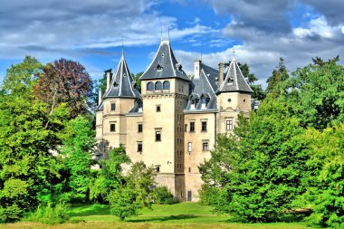  Polonya, Czartoryski prenseslerine ait Gouchw 'daki Rönesans Kalesi.                              