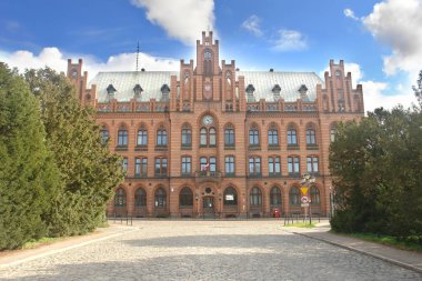 Polonya 'nın Koszalin kentindeki Neo-Gotik Ana Postane