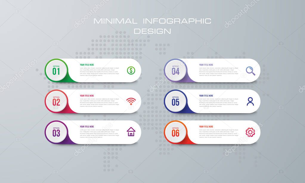 Abstract 3D digital illustration Infographic. used for workflow layout, diagram, number options, web design. - Vector