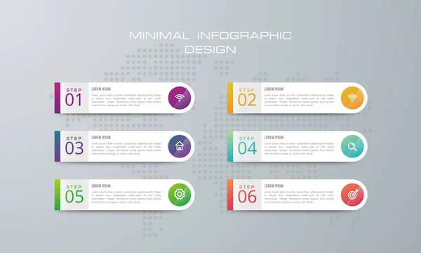 Šablona Infographic Možnostmi Pracovním Postupem Výtažkovými Grafy Designem Návrhu Infographics — Stockový vektor