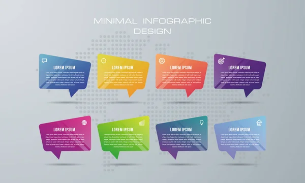 Infographic Sablon Lehetőség Munkafolyamat Folyamat Chart Időszerűség Infographics Design Vektor — Stock Vector