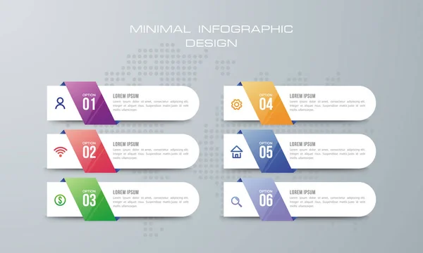 Šablona Infografika Možnostmi Pracovním Postupem Výtažkovými Grafy Designem Návrhu Infographics — Stockový vektor