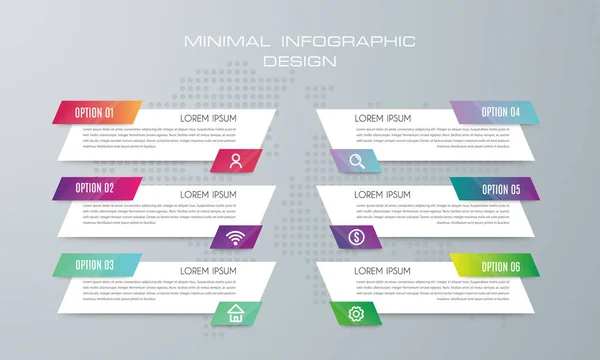 Šablona Infografika Možnostmi Pracovním Postupem Výtažkovými Grafy Designem Návrhu Infographics — Stockový vektor