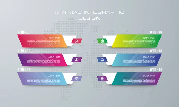 Infografik Vorlage Mit Optionen Workflow Prozessdiagramm Timeline Infografik Design Vektor — Stockvektor