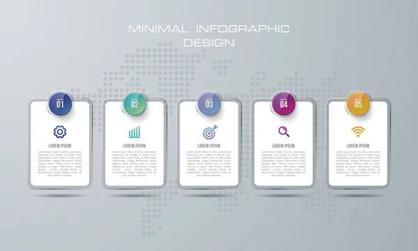 Modelo Infográfico Com Opções Fluxo Trabalho Gráfico Processo Vetor Design Gráficos Vetores