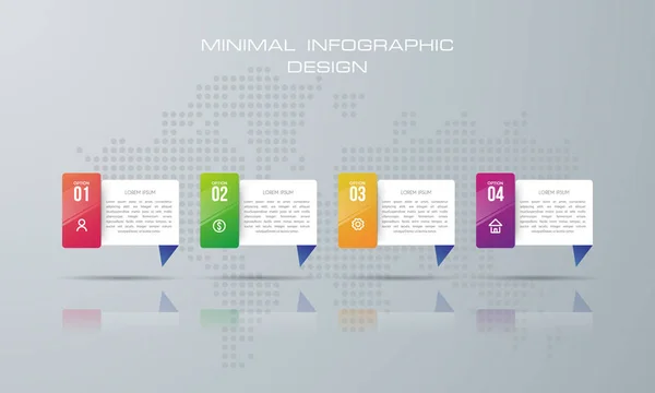 Modelo Infográfico Com Opções Fluxo Trabalho Gráfico Processo Vetor Design Ilustrações De Bancos De Imagens Sem Royalties