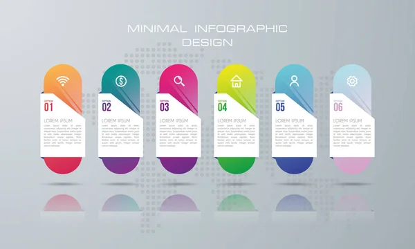 Modelo Infográfico Com Opções Fluxo Trabalho Gráfico Processo Vetor Design Vetores De Bancos De Imagens