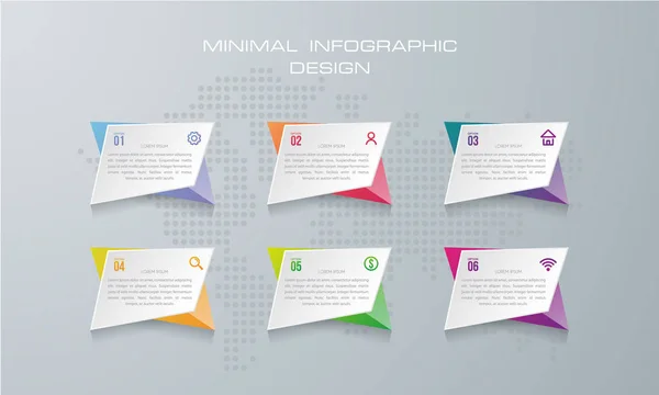 Infographic Sablon Lehetőség Munkafolyamat Folyamat Chart Időszerűség Infographics Design Vektor — Stock Vector