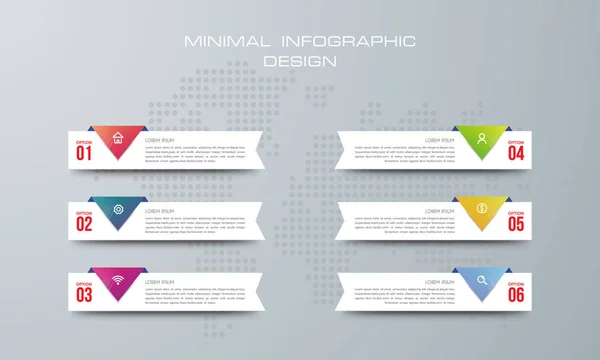 Infografik Vorlage Mit Optionen Workflow Prozessdiagramm Timeline Infografik Design Vektor — Stockvektor