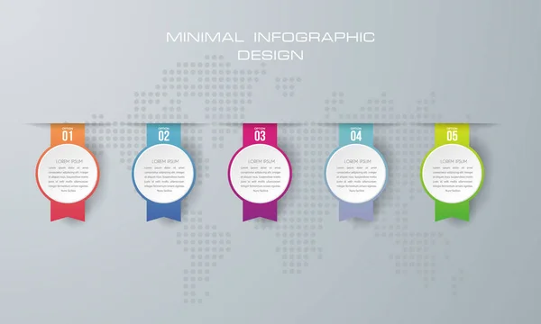 Infografik Vorlage Mit Optionen Workflow Prozessdiagramm Timeline Infografik Design Vektor — Stockvektor