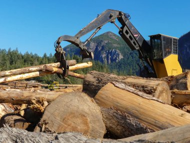 Ağır ekipman geniş atış iş yerinde hasat