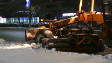 Yol kar pulluk kamyon Temizleme Aralık 2017 Vladimir Rusya