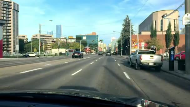 Şehir şehir Edmonton Alberta Kanada yaz güneşli gün Sürüş — Stok video