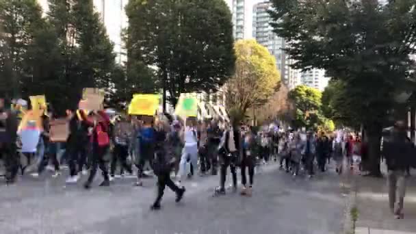 Timelapse Vancouver cambio climático marzo calentamiento global — Vídeo de stock