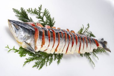 Somon yemek kolay boyutuna kesme