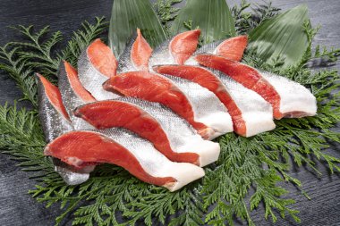 Taze ve lezzetli somon fileto