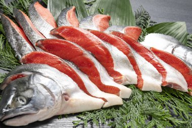 Taze ve lezzetli somon fileto