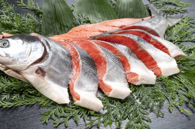 Taze ve lezzetli somon fileto