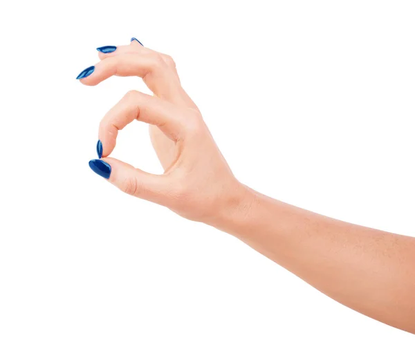 Mani Donna Con Manicure Ordinata Isolato Sfondo Bianco — Foto Stock